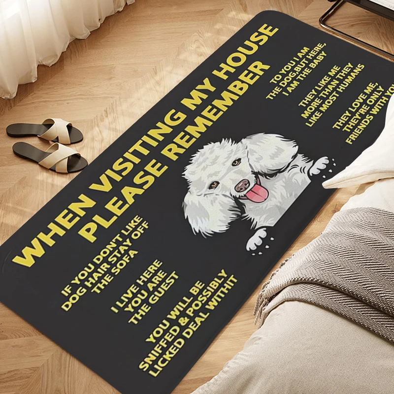 

Dog Porch Foot Mat Non-slip Living Room Bedroom Rug Entrance Door Doormat Corridor Kitchen Balcony Hallway Carpet Slip-resistant