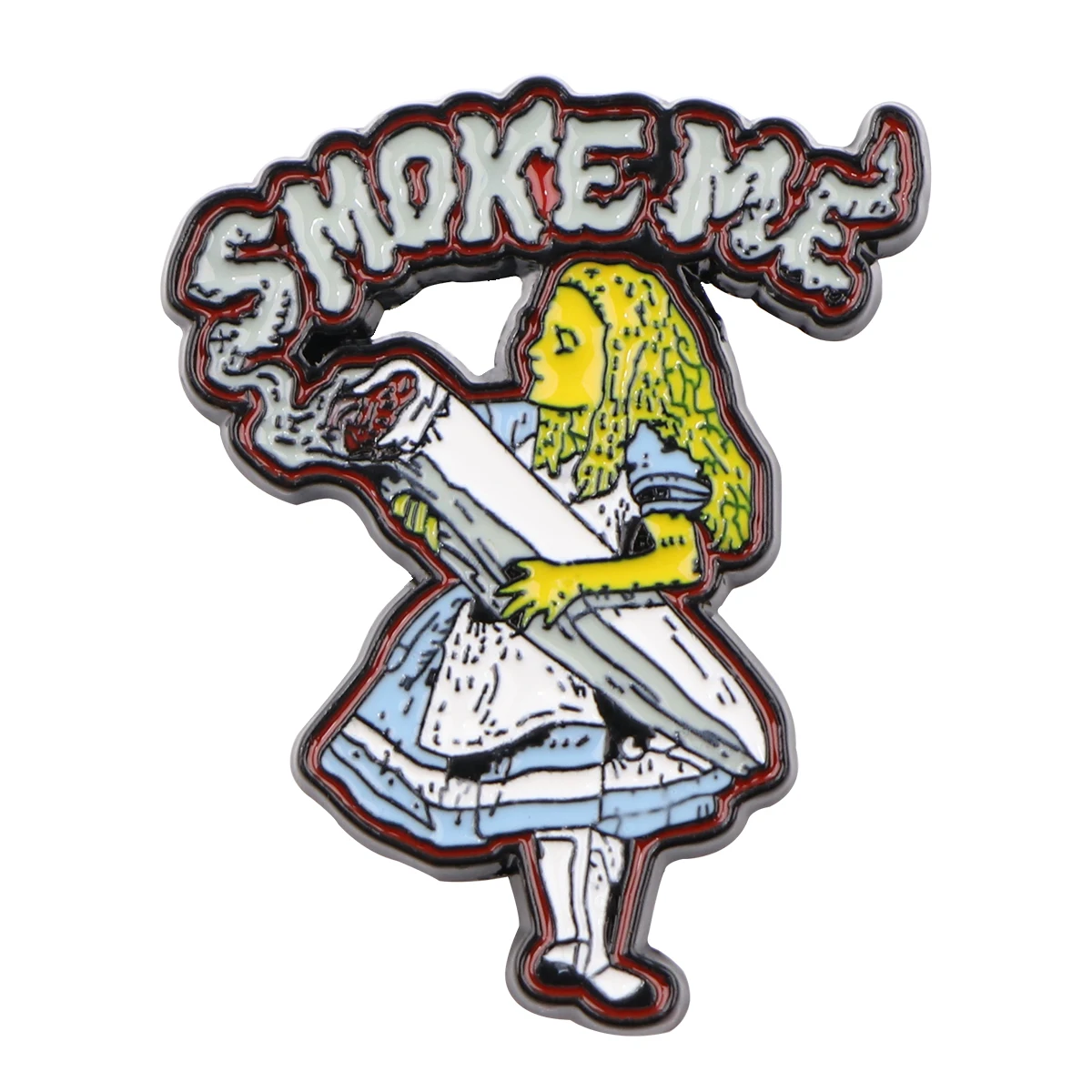Smoke Me Girls Enamel Pin Anime Brooches for Women Men Lapel Pins Badges on Backpack Clothes Accessories Halloween Jewelry Gifts