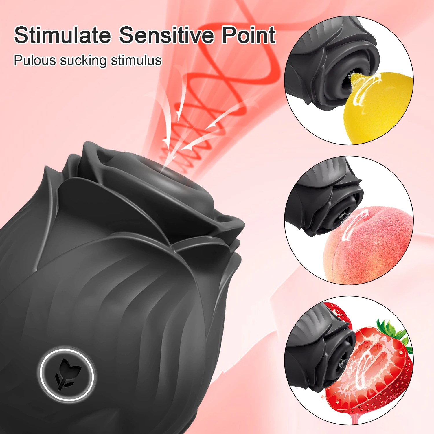 Rose-Sucking Vibrator for Women Vacuum Clitoris Stimulator Female Oral Nipple Clit Sucker Vibrating s  Toys