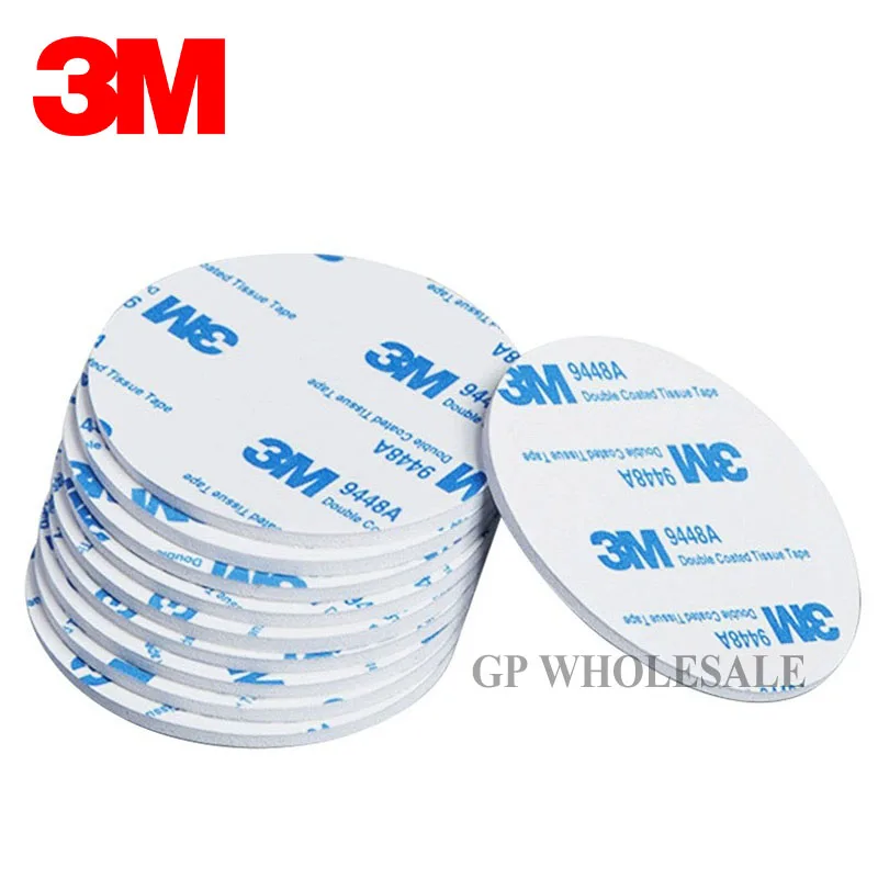 10pcs 50mm Round 3M 9448A White Double Sided EVA Foam Tape Pad Mounting Tape Auto Car Decorative Article Wall Pendant Home Use