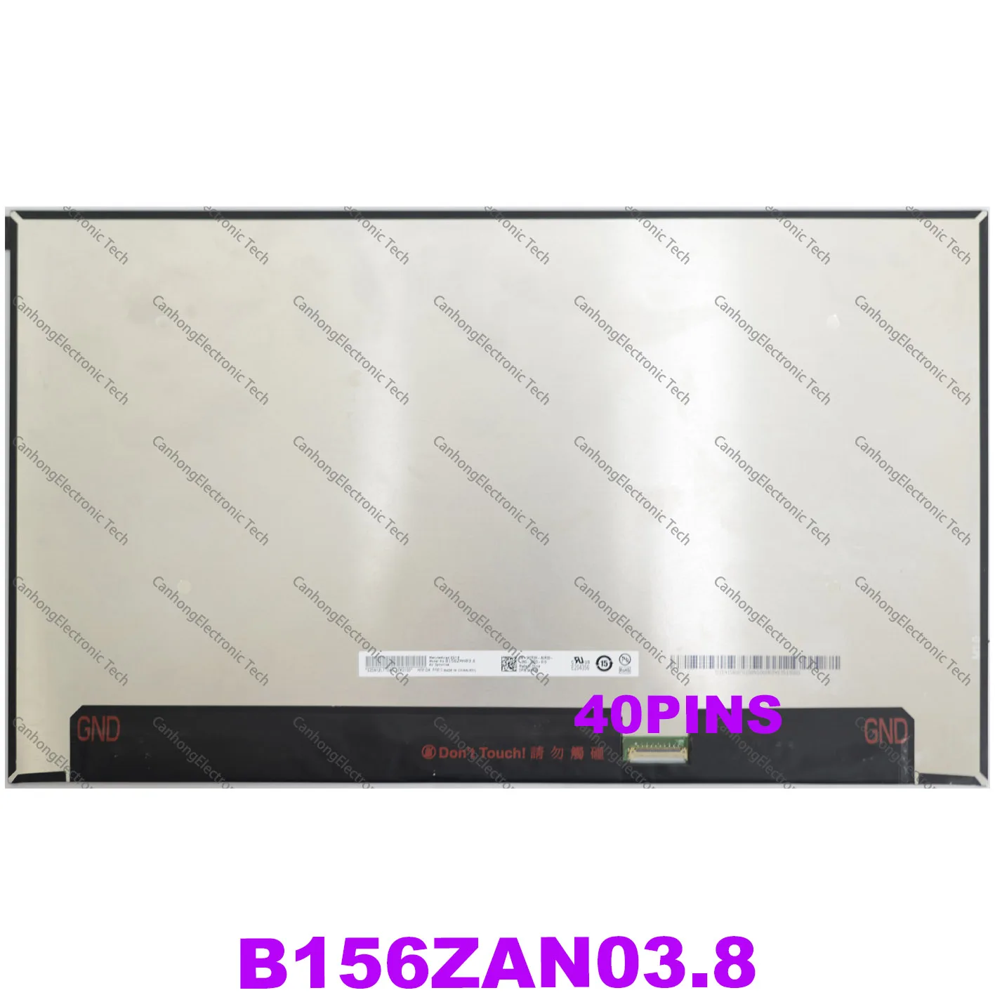 

15.6" B156ZAN03.8 B156ZAN03.7 B156ZAN03.6 4K LCD LED Screen 100% sRGB 400 cd/m² EDP 40PINS UHD 3840*2160 LCD Panel D/PN 047R3H