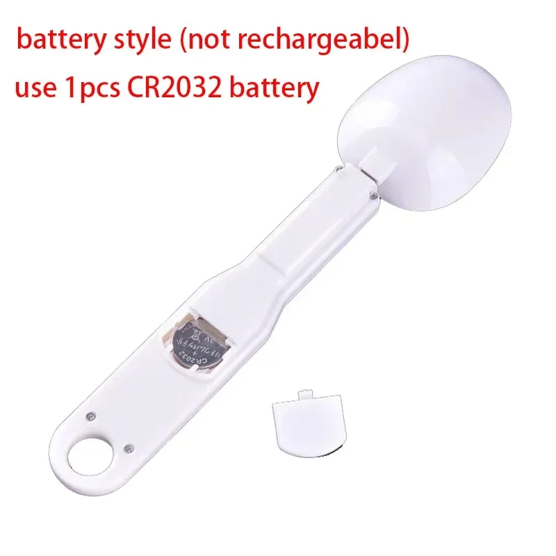 

USB Rechargeable Electronic Digital Weight Kitchen Spoon Scale 500g/0.1g LCD Display Weight Balance Measuring Spoon Kitchen Tool