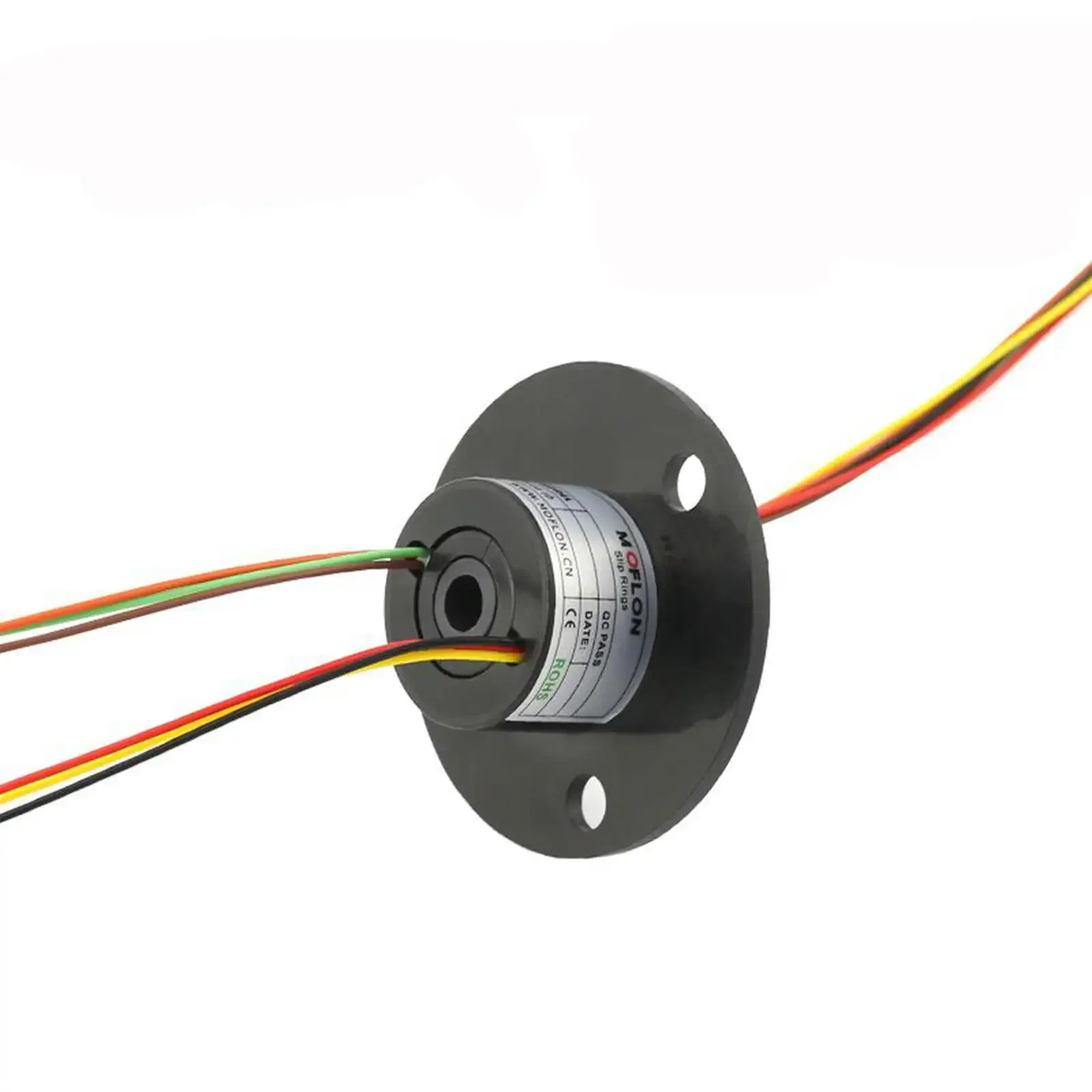 5mm Hole 6 Wires 2A Circuits 250Rpm ABS Capsule Slip Ring 600V For Monitor Robotic With Flange
