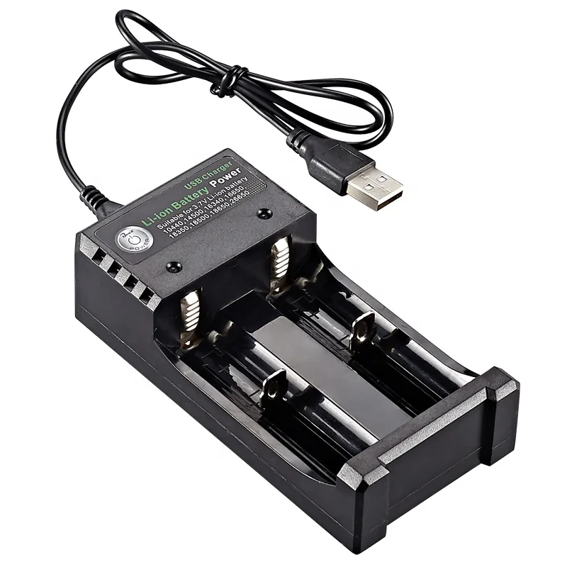 30PCS 2-Slots DC 1A/2A USB Charger For 18650 26650 14500 14650 Rechargeable Li-ion Batteries 3.7V 4.2V Charger For RC Airplane P