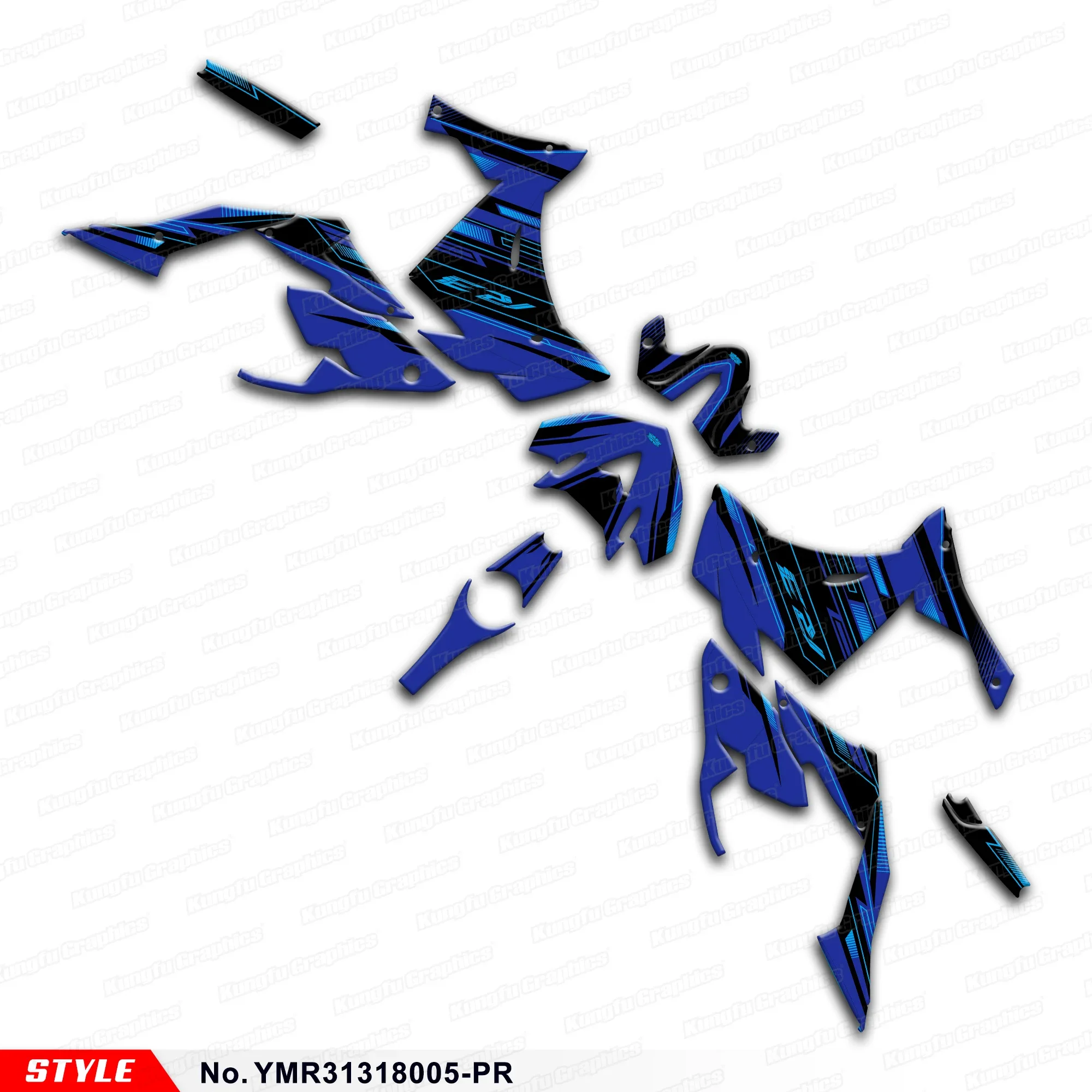

Комплект графических наклеек JY RACING для Yamaha YZF-R3 2013 2014 2015 2016 2017 2018, YMR31318005-PR