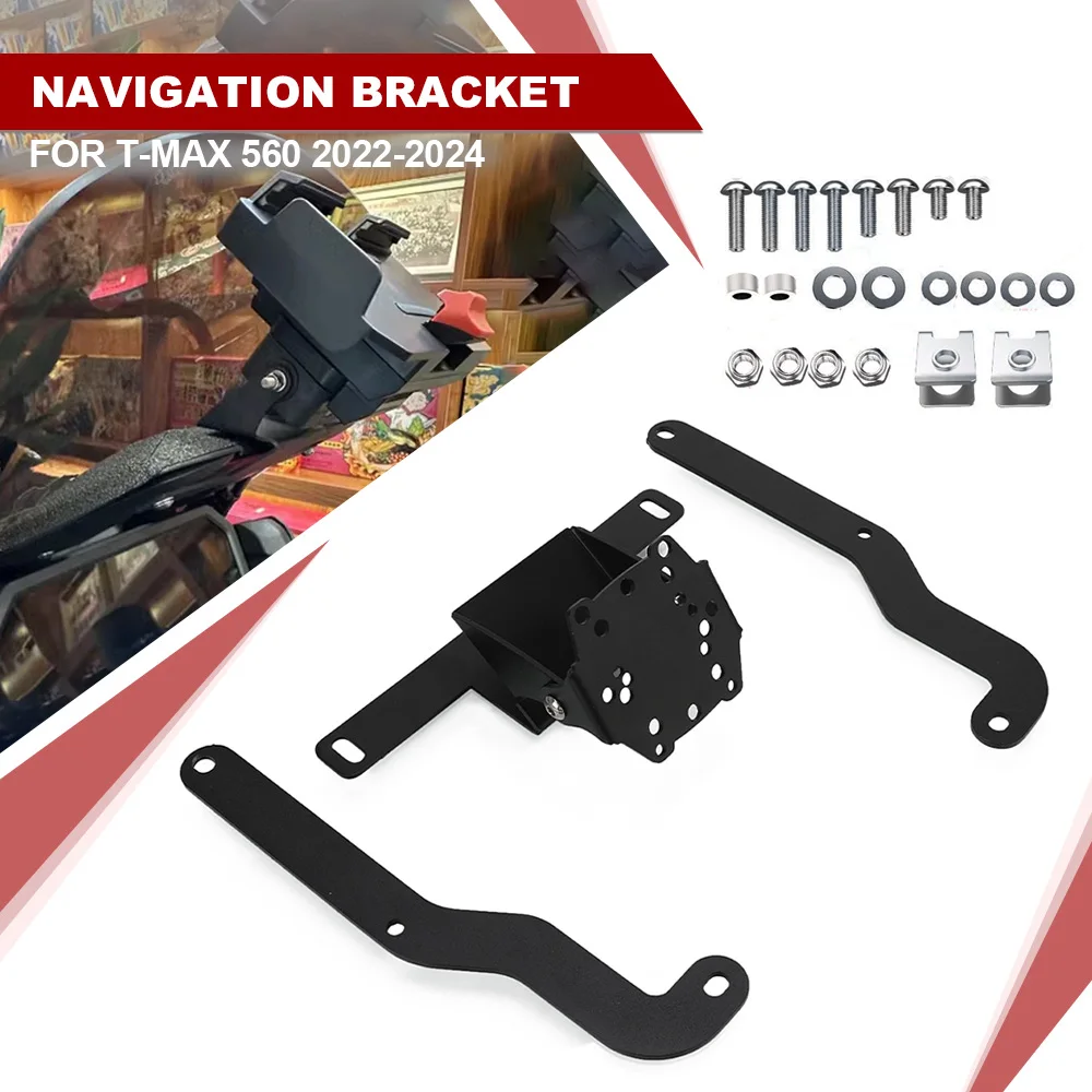 

For YAMAHA T-MAX TMAX 560 2022 2025 Adapter Bracket T-MAX560 Accessories GPS Smartphone Navigation Mountin Bracket tmax560