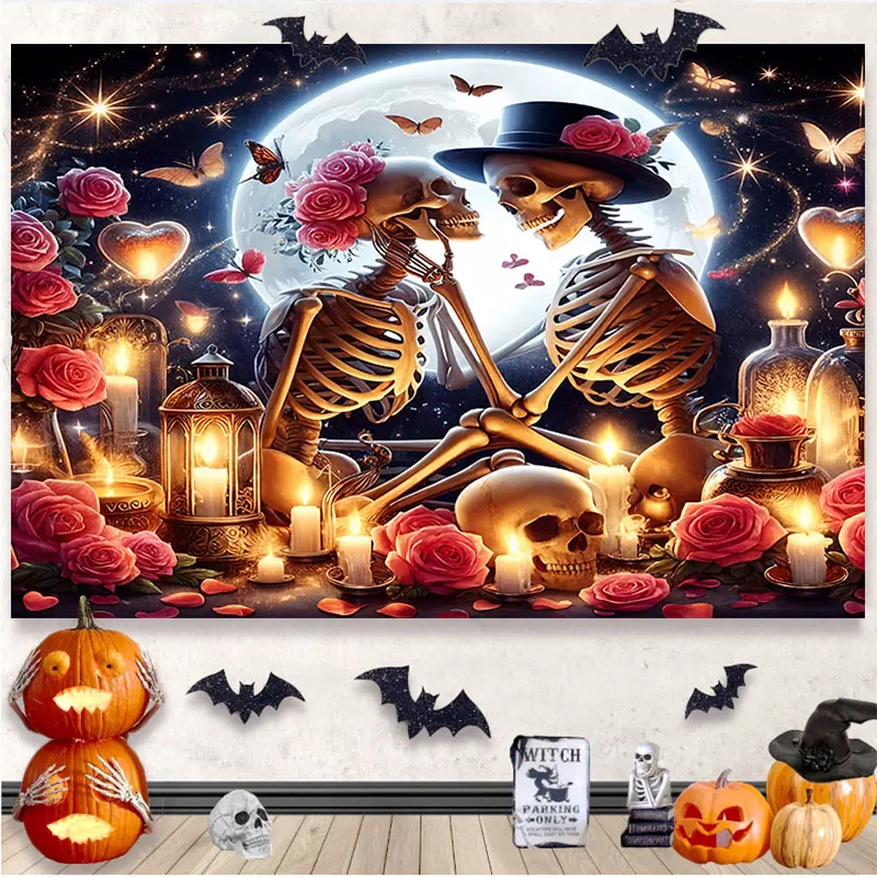 Halloween Skull Wall Tapestry Science Fiction Home Decoration  decoration Wall Hanging  Background Cloth