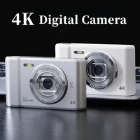 Cámara Digital 4K para viajes, cámara Selfie, 50 megapíxeles, fotografía con Zoom HD, pantalla de 2,4 pulgadas, nivel de entrada, Mini cámara Retro para Campus para niños