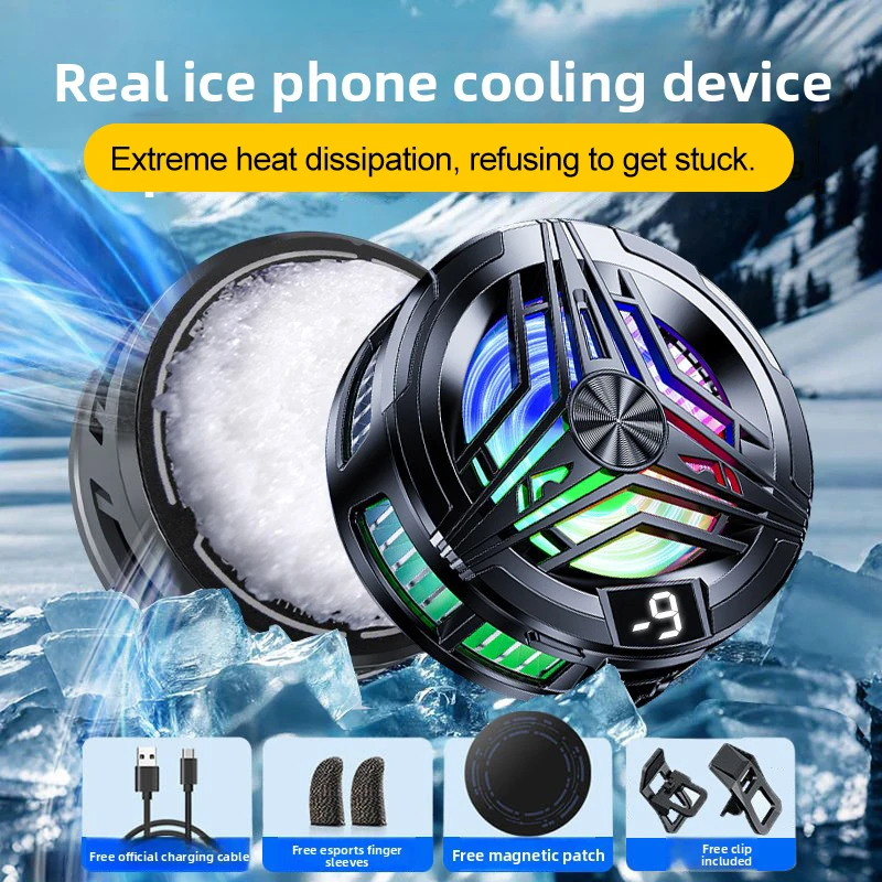 Chłodnica do telefonu, przenośny wentylator do gier, magnetyczny chłodnica do telefonu, radiator do telefonu, wentylator chłodzący telefon. — zdjęcie produktu 4