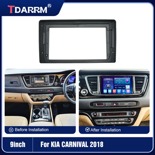 Imagen 2 del producto Marco de coche para Kia Carnival Sedona, Fascia 2014, 2015, 2016, 2017, adaptador, Kit de Panel de ajuste de Radio Android