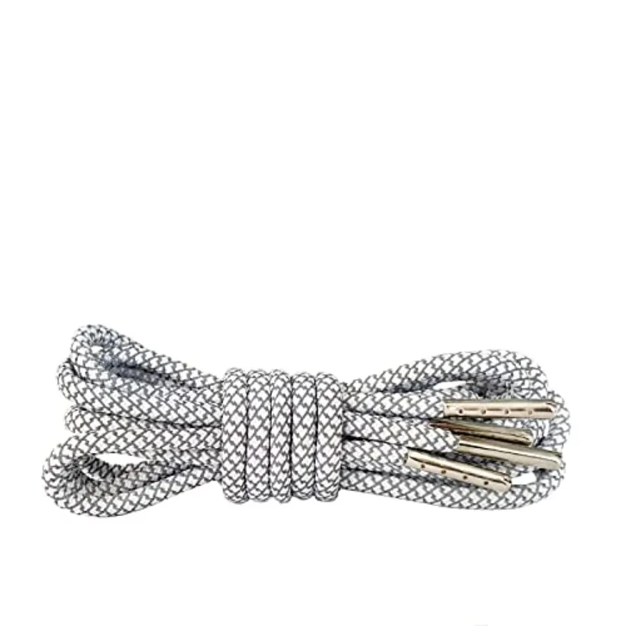 

Круглые шнурки для обуви с железной головкой, светоотражающие для кроссовок, 10 разных длинок, 12 цветов