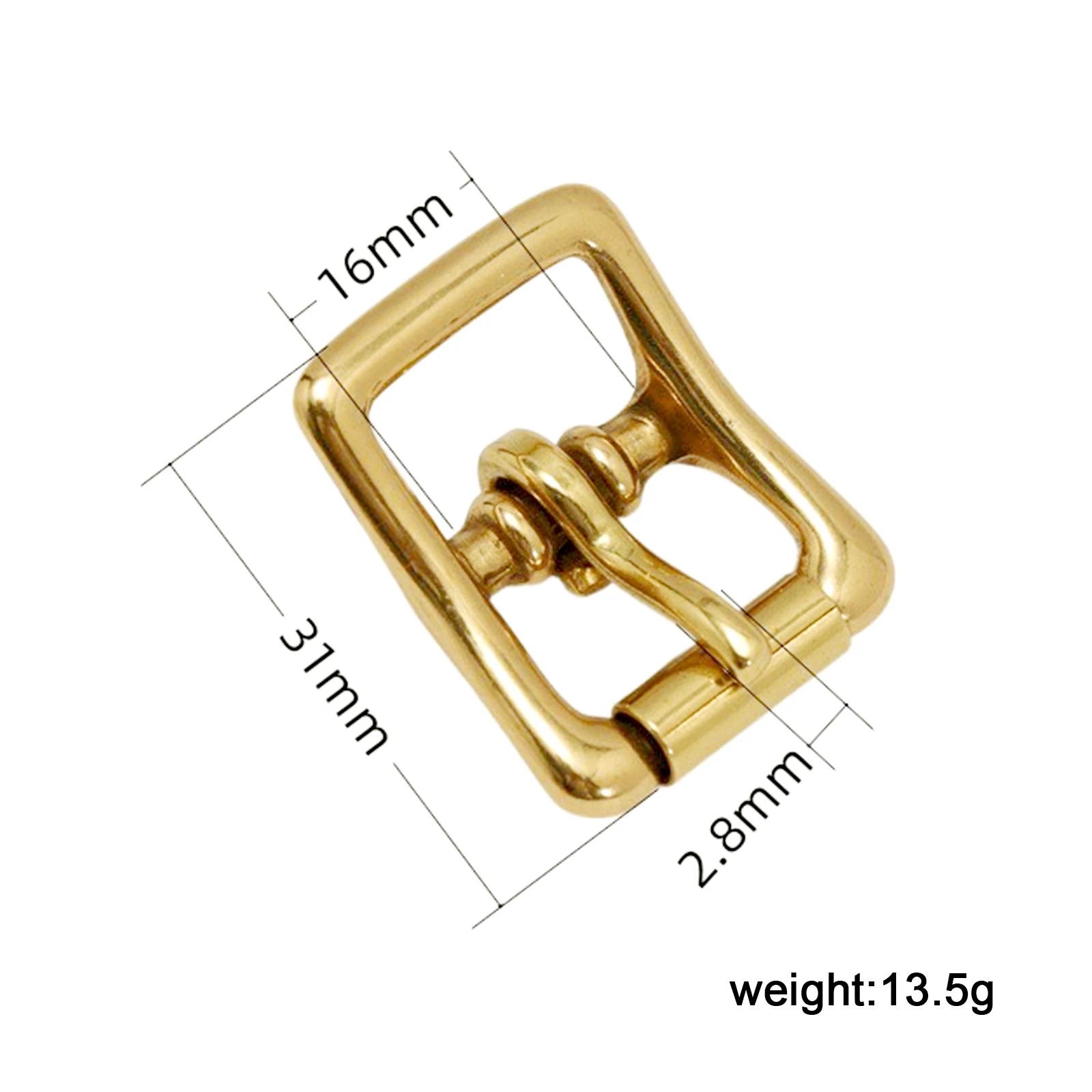 

1Pc Brass Belt Buckle Single Pin Middle Center Bar Buckle for Leather Craft Bag Belts, Pet Collars, Purses, Cinches 16/20/25mm