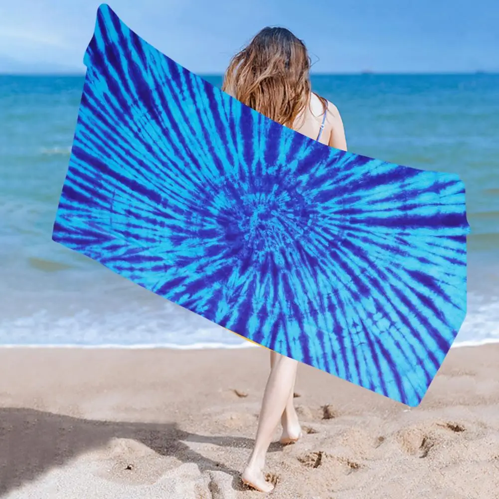 

Large Beach Towel Large Fast-drying Striped Beach Towel Absorbent Polyester Camping Towel for Comfortable Easy Carry at Beach