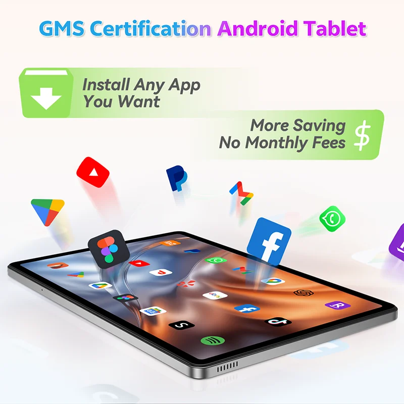 SVITOO Tablet da 11 pollici 2025 Android 15 12 GB RAM 128 GB ROM Octa-Core T606 8000 mAh Batteria Type-C per tablet Android da gioco