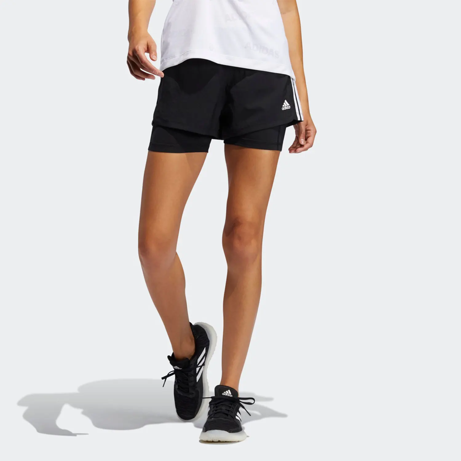 

Adidas Originals Womens PACER 3S 2 IN 1 Casual Training Shorts GL7686