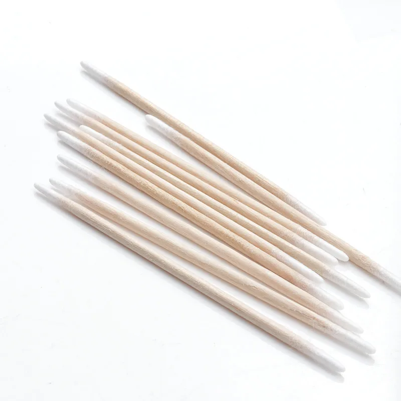 300/500pcs Double Head Cotton Swab Medical Wood Sticks Nose Ears Clean Applicator Microbrush Beauty Cotton Buds Makeup Tool