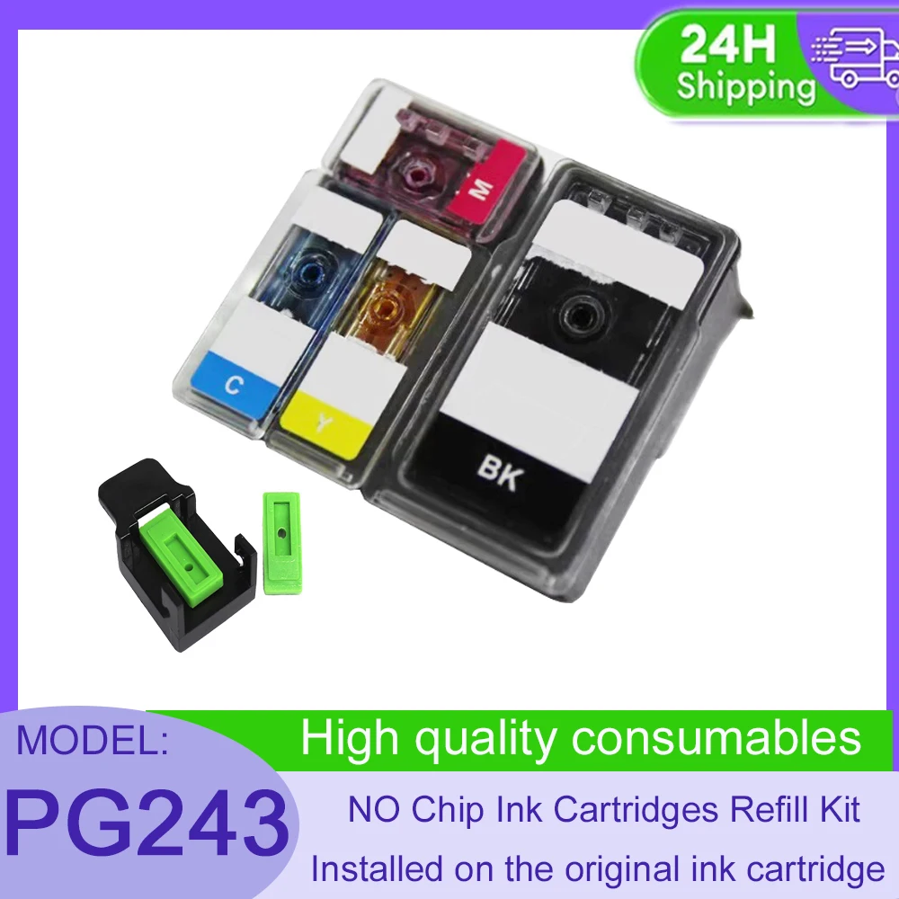 PG243 CL244 Black Inner Refill Ink Cartridge For Canon MG2420 MG2520 MG2920 MX490 MX492 TR4520 TS202 iP2820 Printer Spare Parts