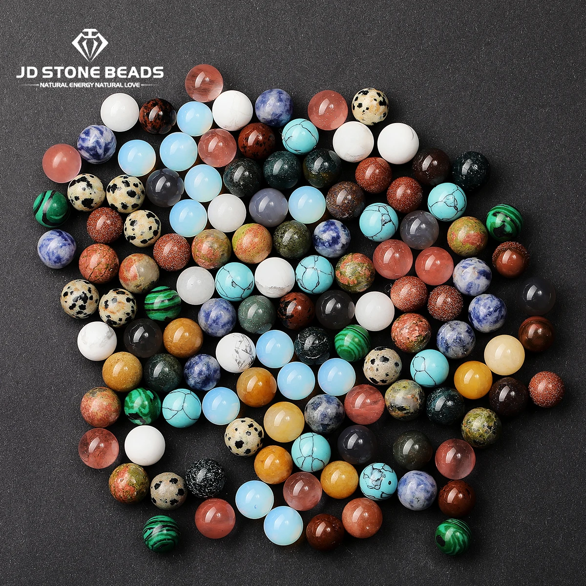 10Pcs/lot Natural Stone Quartz Tiger Eye Agate Bead Without Hole Loose Bead for Jewelry Making DIY Bracelet Necklace Accessory
