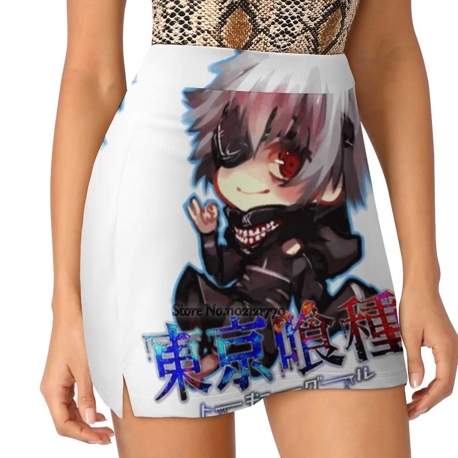 Kaneki Ken Women'S Summer Fake Two Piece Skirts Casual Sports Beach Skirt Girl Skorts Kaneki Ken Tokyo Ghoul Kaneki Ken Tokyo