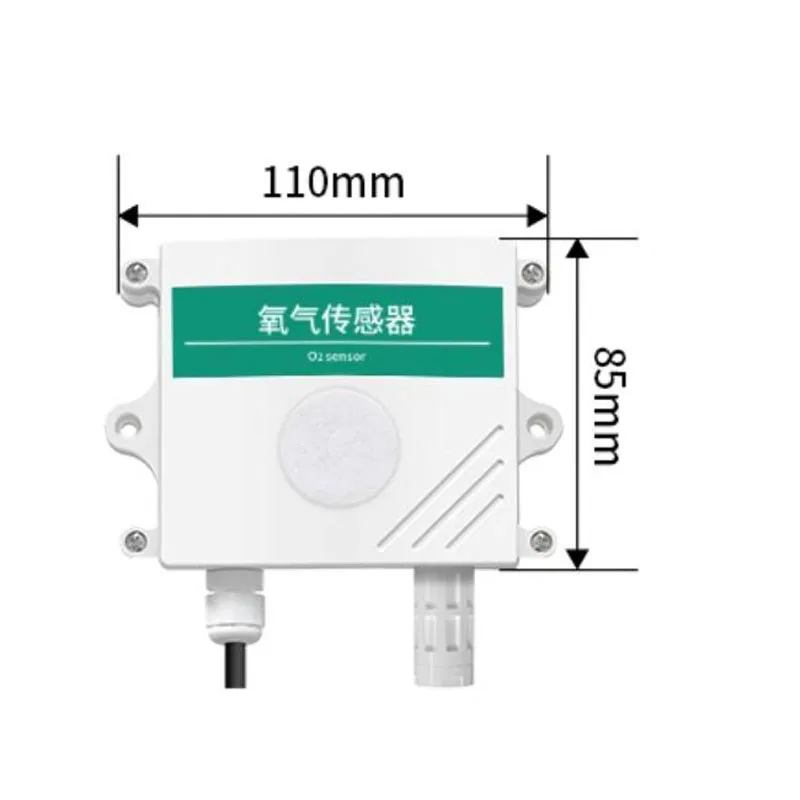 IP65 الناتج RS485 0-5 فولت 0-10 فولت 4-20mA O2 وحدة الاستشعار الصناعية الصف O2 الاستشعار غاز الأكسجين تركيز قياس الكاشف