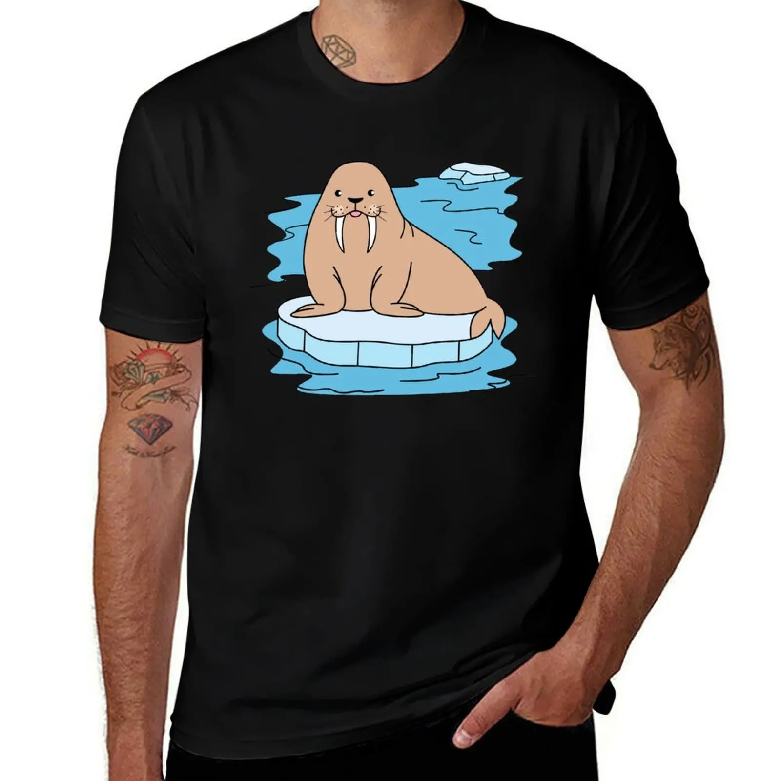 

Walrus design for children and adults T-Shirt cotton t shirts man 100% man t shirt designer T-Shirt