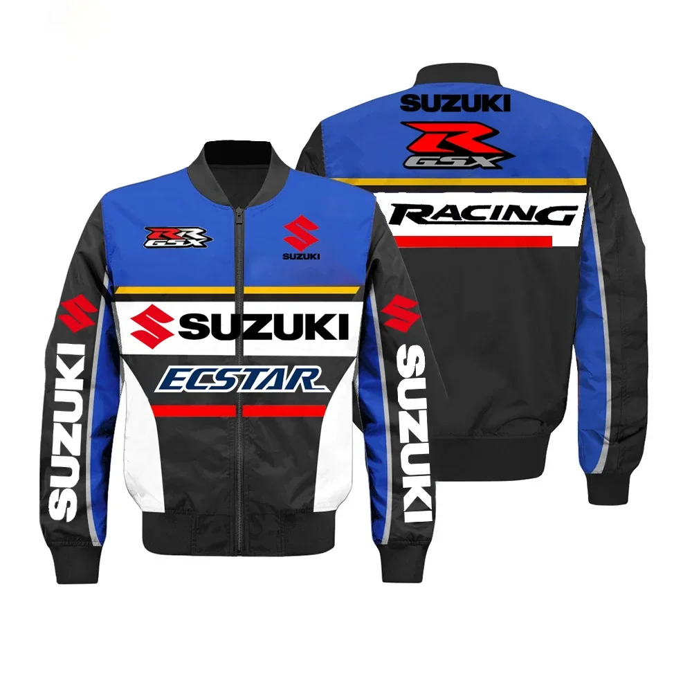 2026 New Trendy Suzuki Jacket Cycling Jacket Motorcycle Jacket Fleece Warm Suzuki Men's Jacket Vintage Jacket Men Clothing Y2K