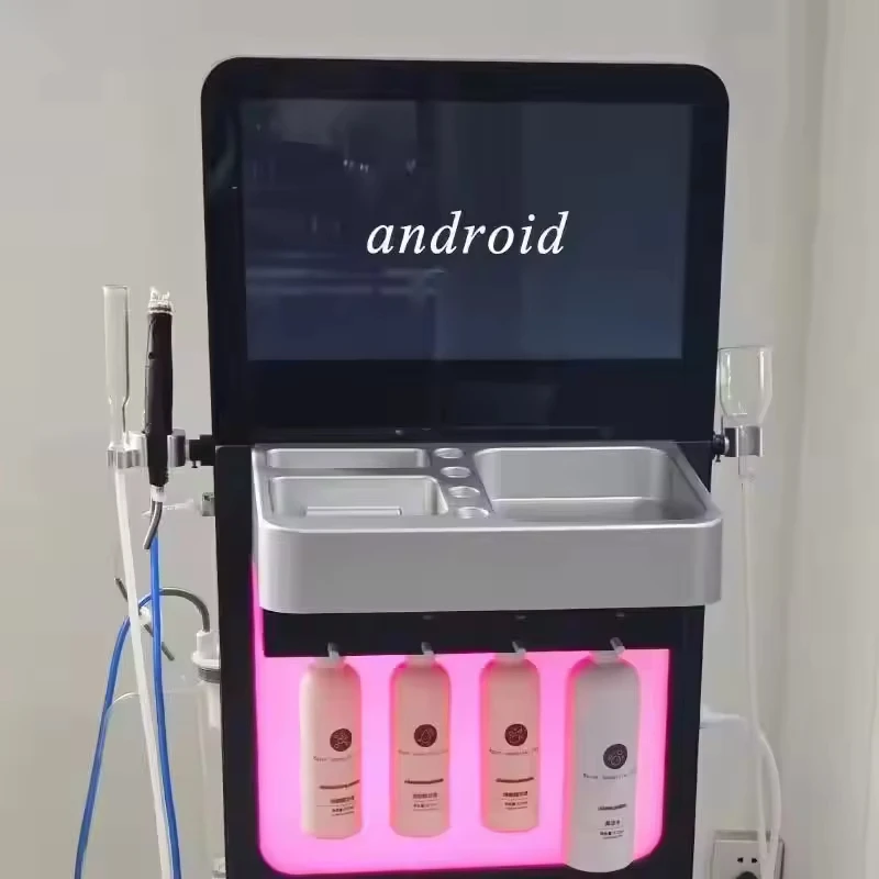 

Многофункциональный аппарат 12-в-1 для гидромикродермабразии и аквапилинга: удаление черных точек, кислородная чистка, гидропилинг