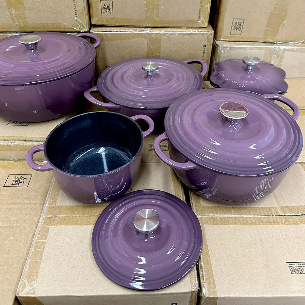 DSA home kitchen enamel pot cast iron pot stew pot household non-stick enamel induction cooker universal