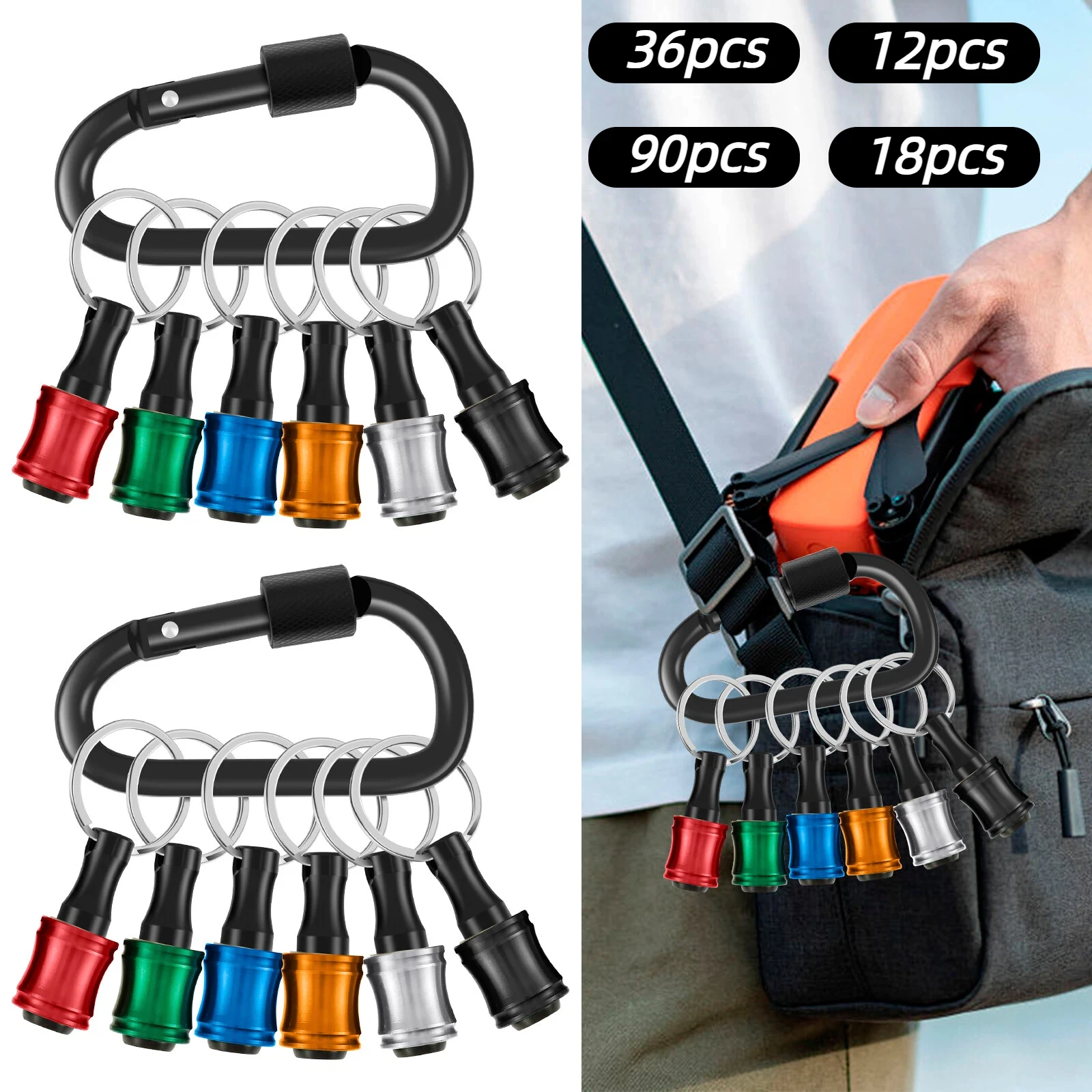 

Hexagonal shank screws with aluminum alloy portable extension rod key adapter for quick replacement of drill bits