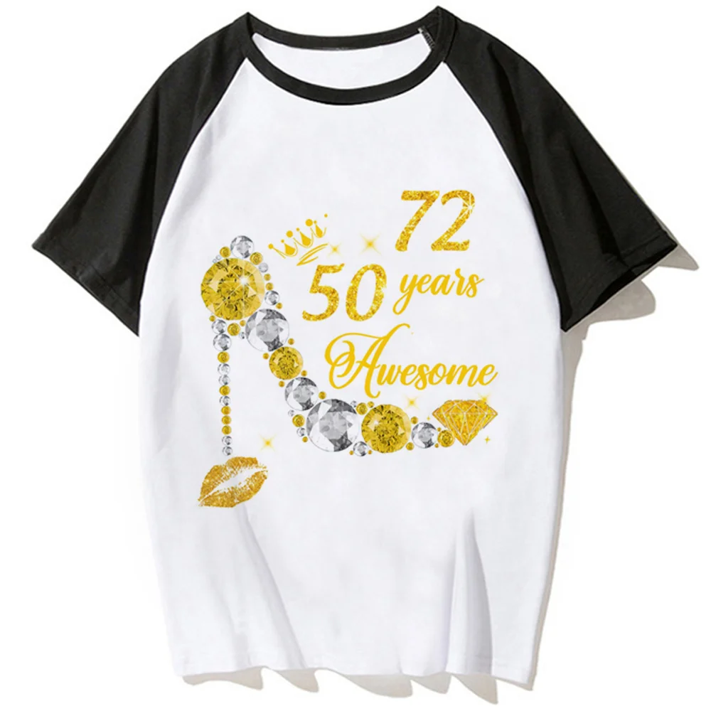 

50 Years Birthday t-shirts women graphic Japanese comic Tee female graphic clothes