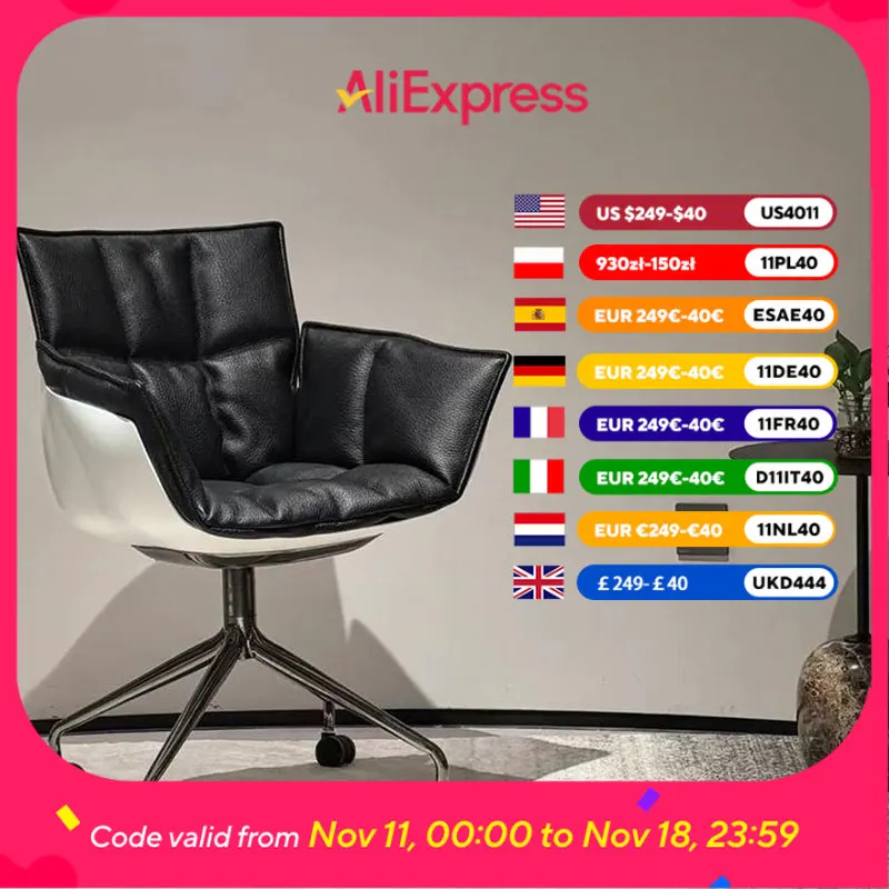 

Simple Soft Office Chair Armrest Modern Black Rolling Accent Office Chair Ergonomi Computer Silla De Escritorio Furniture