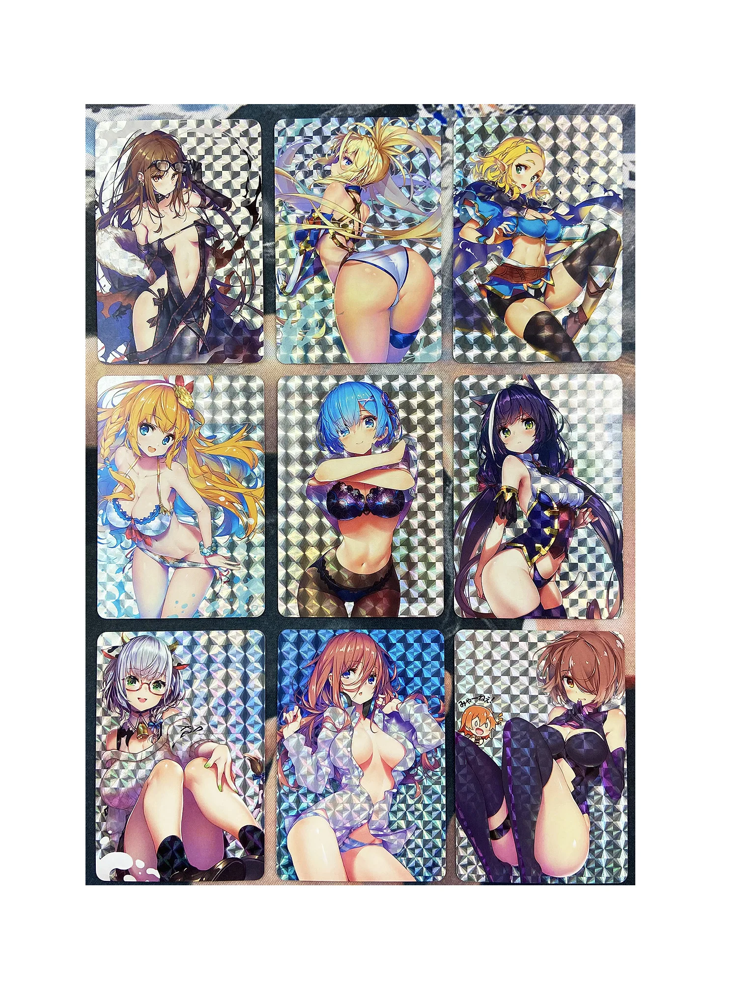 9 pz/set ACG bellezza giapponese Comic Heroine Collection No.2 ragazze Sexy rifrazione Hobby collezionismo gioco Anime Collection Cards