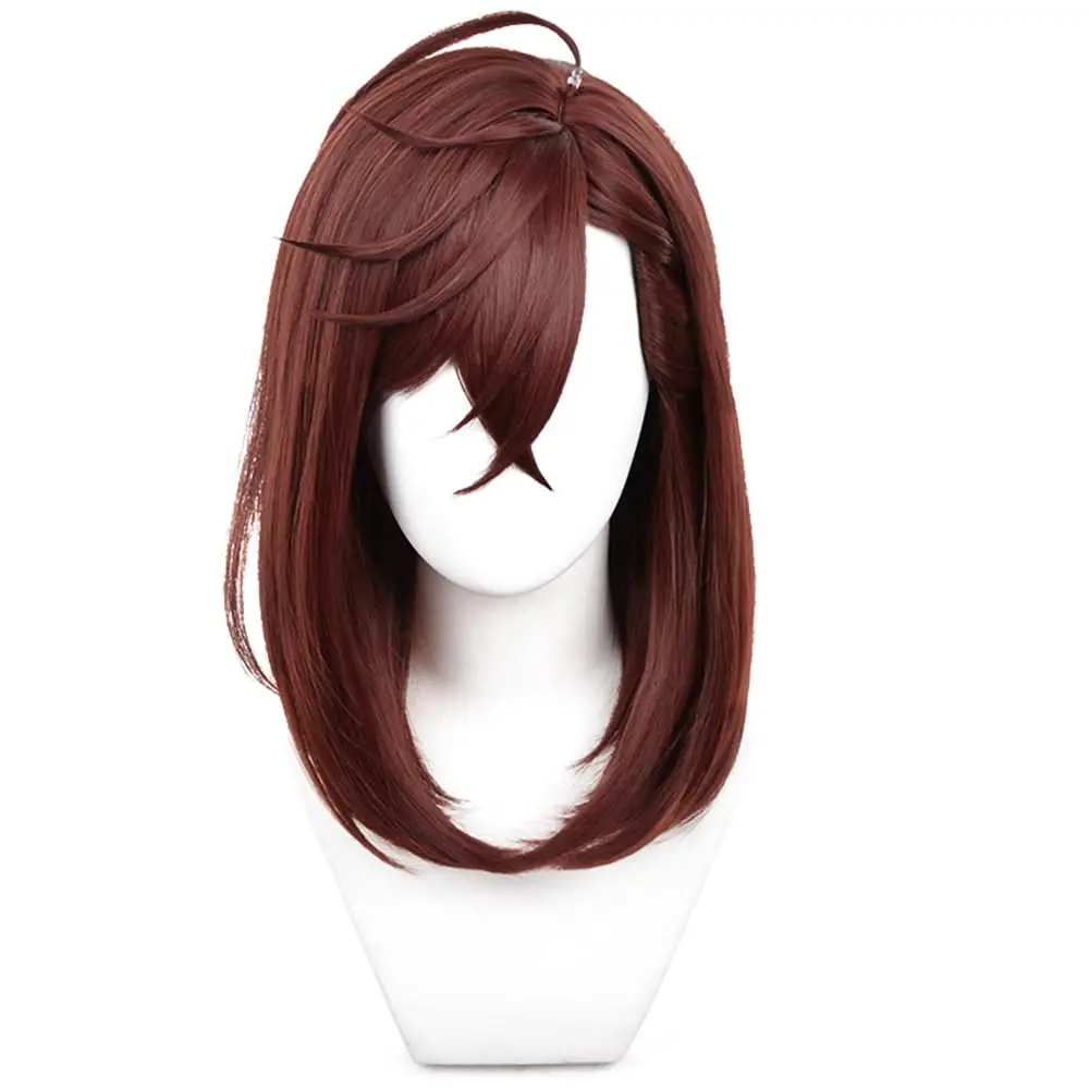 

Momo Ayase Cosplay Wig 43cm Short Red Brown Wig Cosplay Anime Cosplay Wigs Heat Resistant Synthetic Wigs + Wig Cap