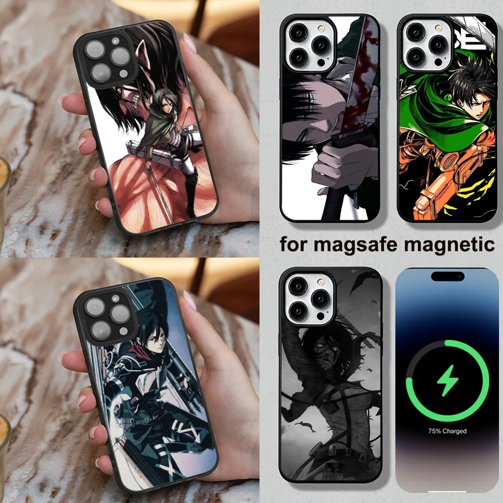 Phone Case For iPhone 16,15,14,13,12,11,Plus,Pro,Max,Mini A-Attack on T-Titan  Magesafe Magnetic Wireless Charge