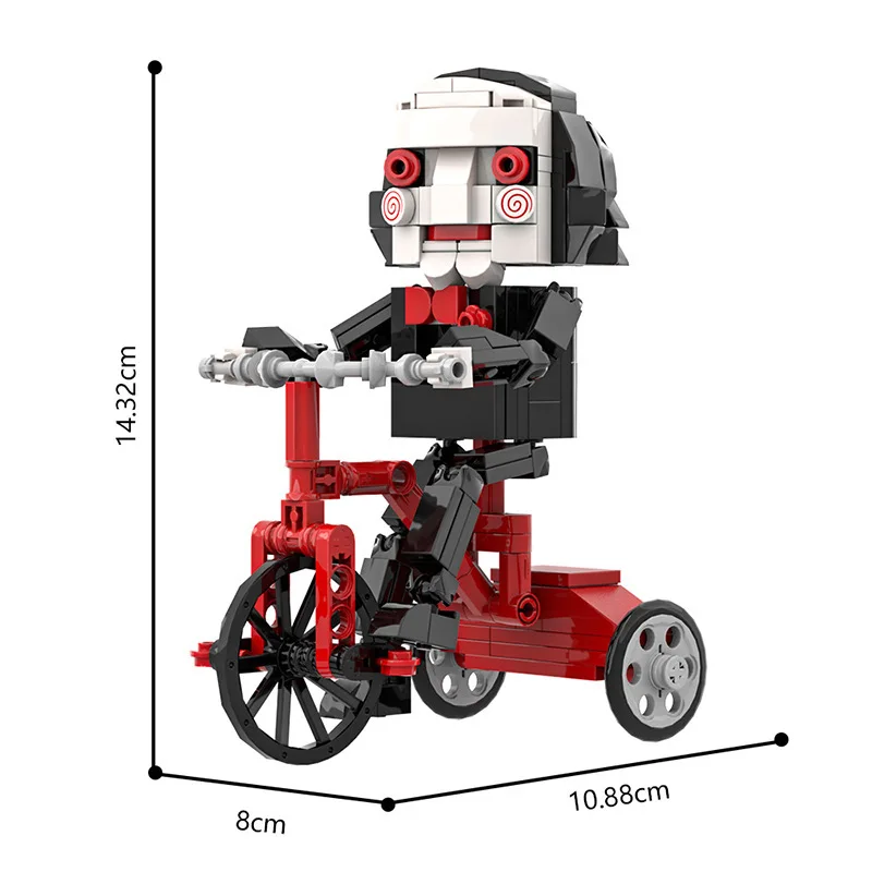 Marionnette montant un Tricycle-Billy MOC bloc de construction série de personnages de film modèle jouet de construction éducatif pour enfants cadeau
