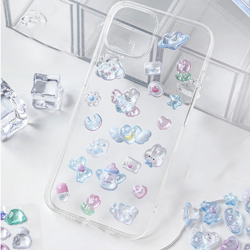 1 قطعة ثلاثية الأبعاد الإغاثة مجلة ملصقات الزخرفية Kawaii كاندي شبح الخبز قطرة سكرابوكينغ ملصقات الهاتف القرطاسية ملصق TMZ #3