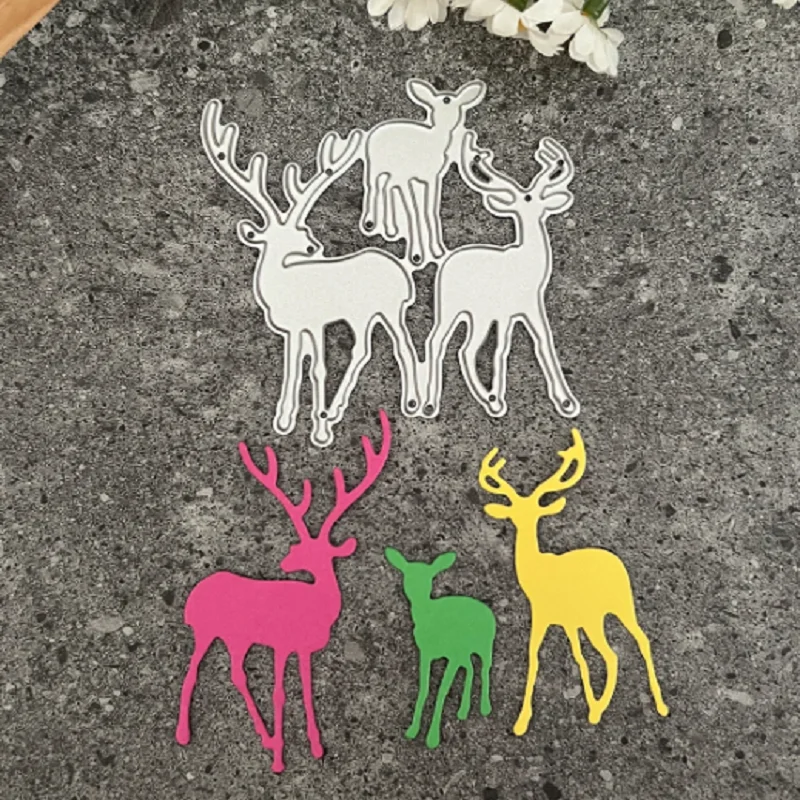 Metal Cutting Dies For Card Making Christmas Deer Mold Decoration Scrapbook Paper Craft Knife Mould Blade Punch Stencils