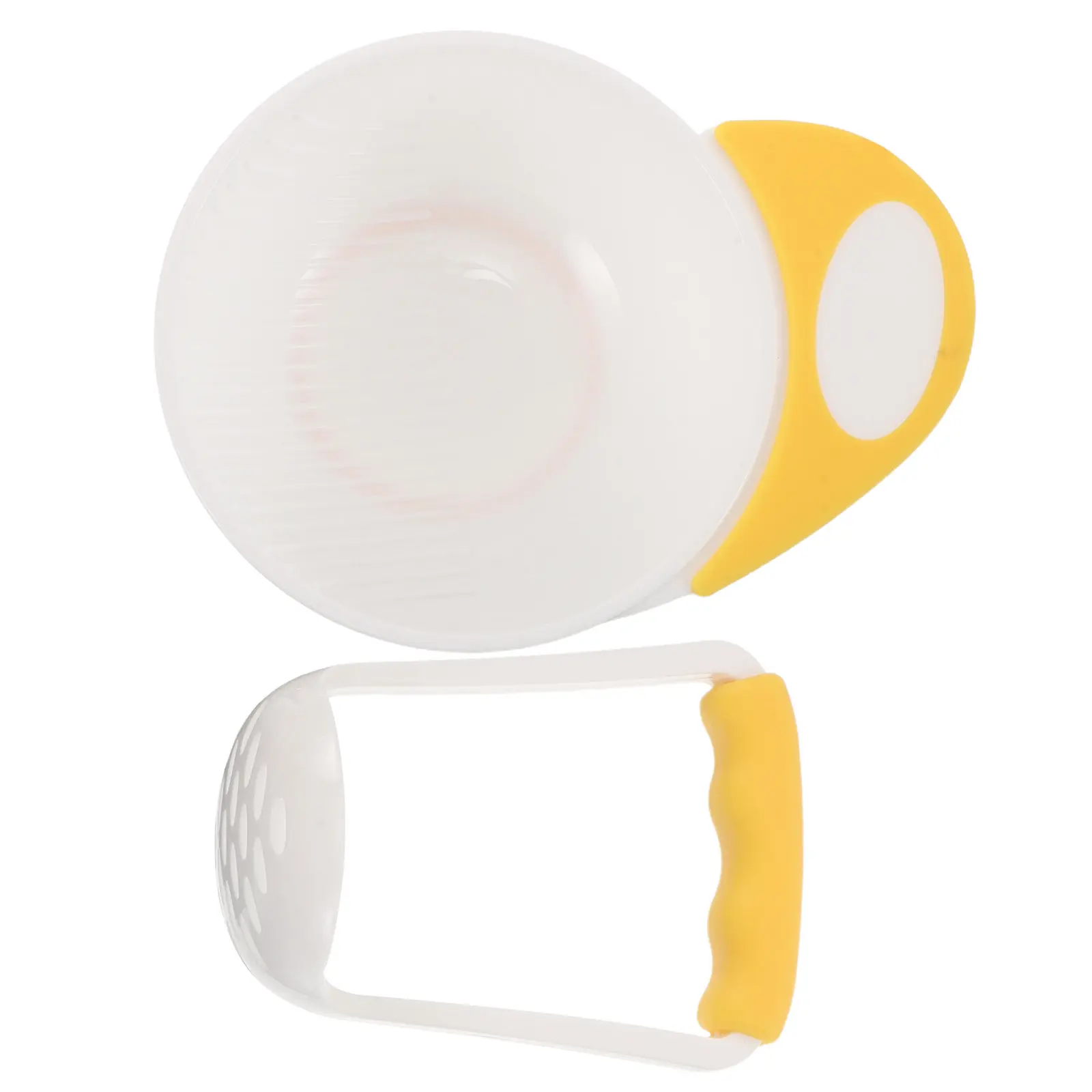 

1Set Baby Food Masher Bowl Sturdy Nonslip Base Manual Grinding Bowl for Weaning Mashing Fruits Vegetables Smooth Puree Quick