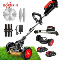 1800W Cordless Electric Lawn Mower Length Adjustable Handheld Cutter Garden Grass Cutting Trimmer For Makita 18V Battery