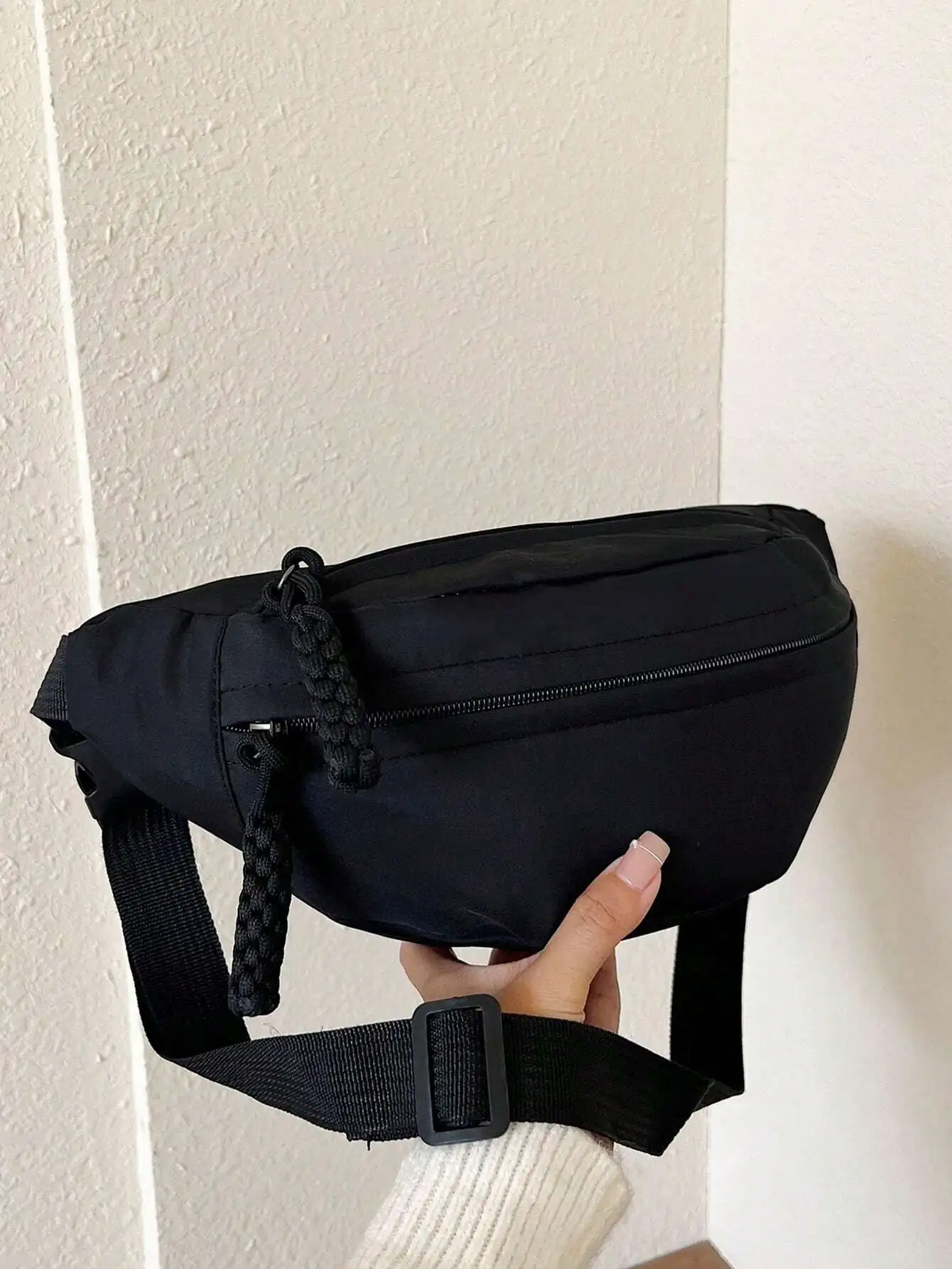 

Nylon Material High Capacity Chest Bag/Waist Pack, Unisex Suitable For Daily, Sports, Running, Travel, Casual Use