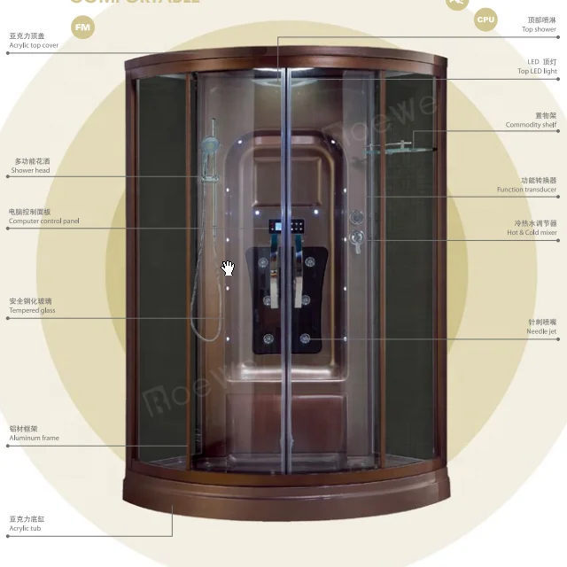 

Indoor Bathroom Duchas Modern Shower Enclosure Steam Cabins Wet Sauna Steam Shower Rooms Combination