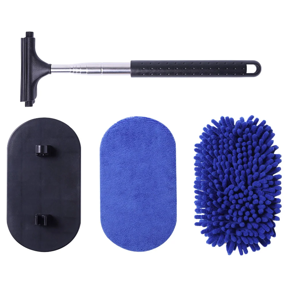 Windshield Squeegee Three-in-one Telescopic Rearview Mirror Wiper Cleaning Brush Front Gear