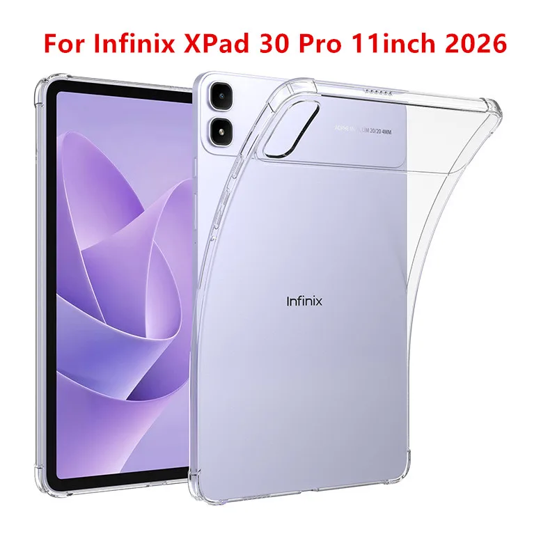 For Infinix XPad 30 Pro 2026 Case 11 inch Transparent Airbag Soft Silicone Cover funda Tablet Infinix XPad 30 Pro 11in TPU shell