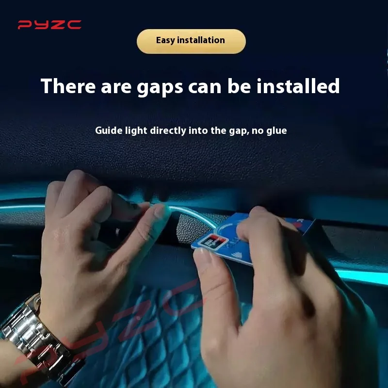 لفورد F-150 سيارة الداخلية الزخرفية المحيطة ضوء RGB 64 لون LED سريعة تناسب مجموعة التثبيت ل 2023-2024 #5