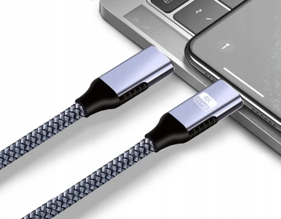Fotografia 6: Cabo Thunderbolt 3 USB-C 4K 60Hz 10GB 100W AV 2M Zenwire ZC-8 para Celular