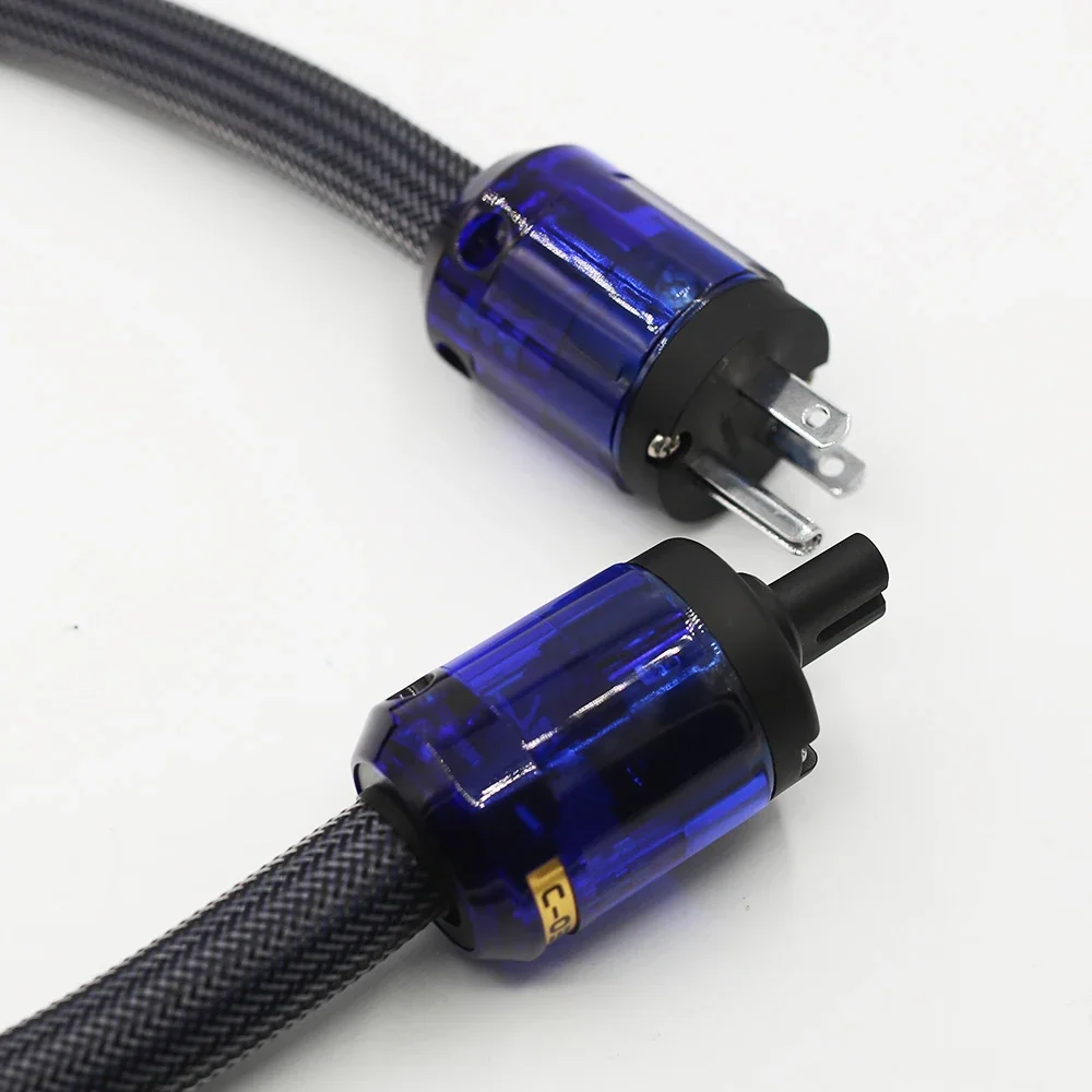 High Quality Pure copper US Power Cord Cable Audiophile Power Cord Cable Schuko Plug With Figure 8 IEC C7 AC Cord US Power Cable