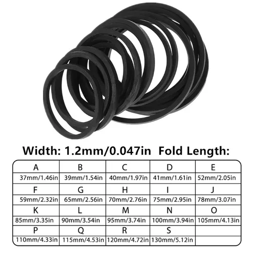 10 Uds. Correas cuadradas de transmisión, cinta de Cassette de DVD de goma, correa para tocadiscos, 1,2mm