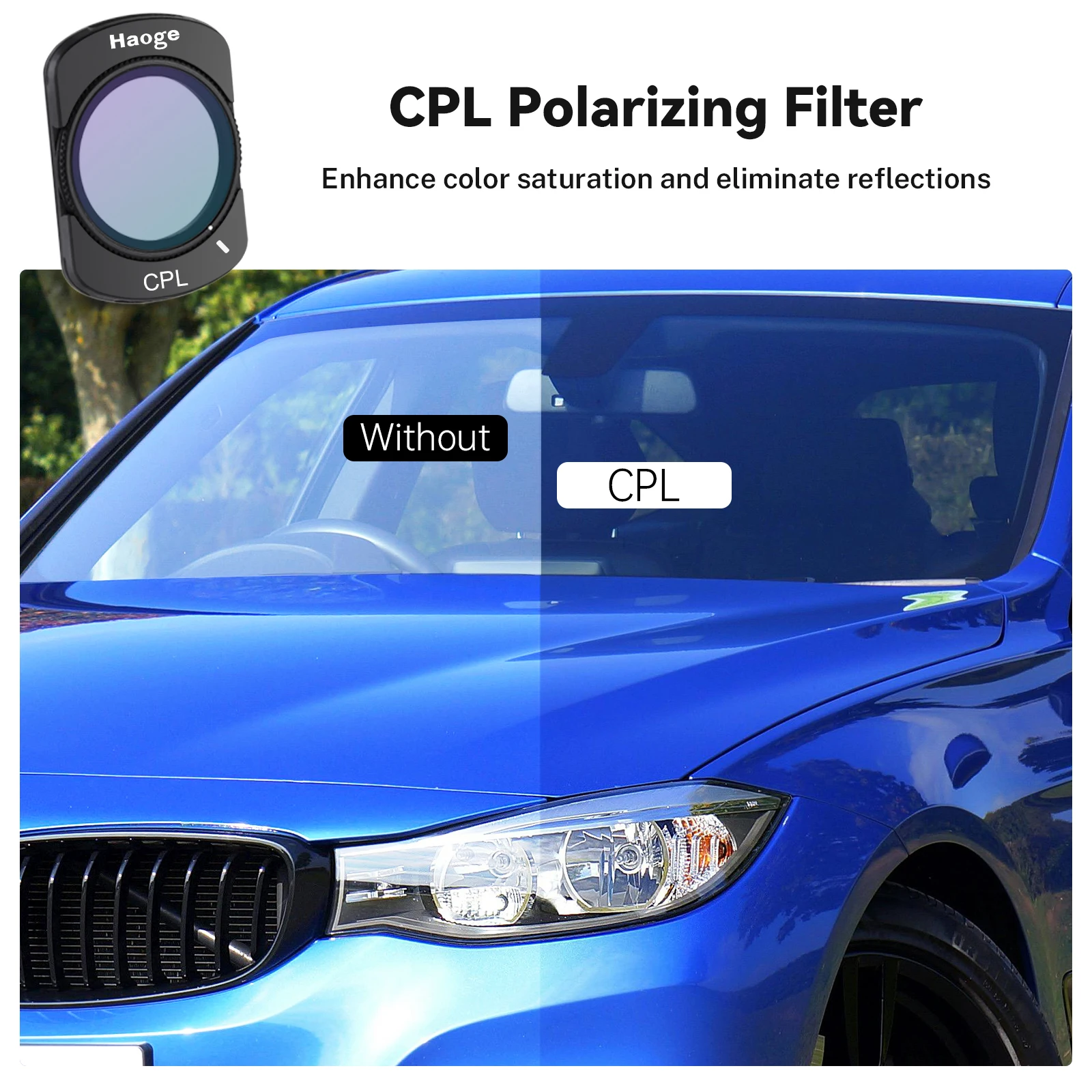 فلتر Haoge المغناطيسي CPL لملحقات كومبو DJI Osmo Pocket 3، فلتر مستقطب دائري متعدد المغلفة