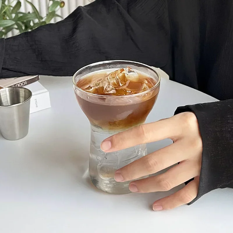 400ml Glas Tasse hoch Boro silikat Glas Milch Kaffeetasse transparente Wassers aft Tassen Tasse Trink geschirr Weingläser Cocktail Whisky