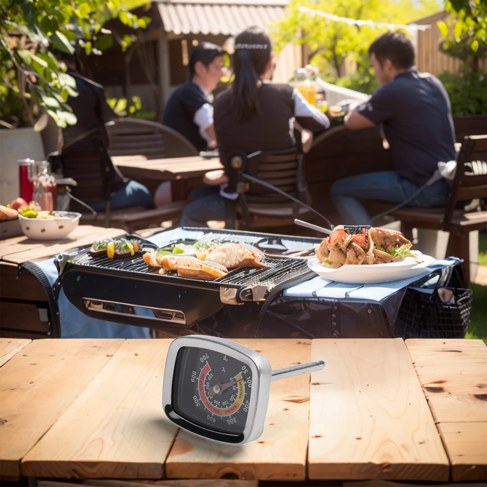 Features Clear Scale Barbecue Thermometer Barbecue Thermometer Clear Scale Outdoor Temperature Measurements Ovens